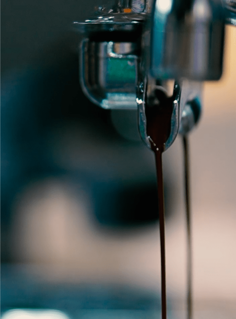 Coffee being made on mobile coffee cart in Perth